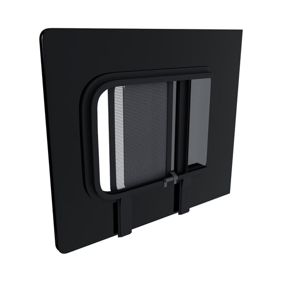 Brixwell DTRAM024-INT 767mm x 666mm Ram ProMaster Van Glass Window,Driver Side Third Slider with Internal Screen Window Position Privacy Tinted