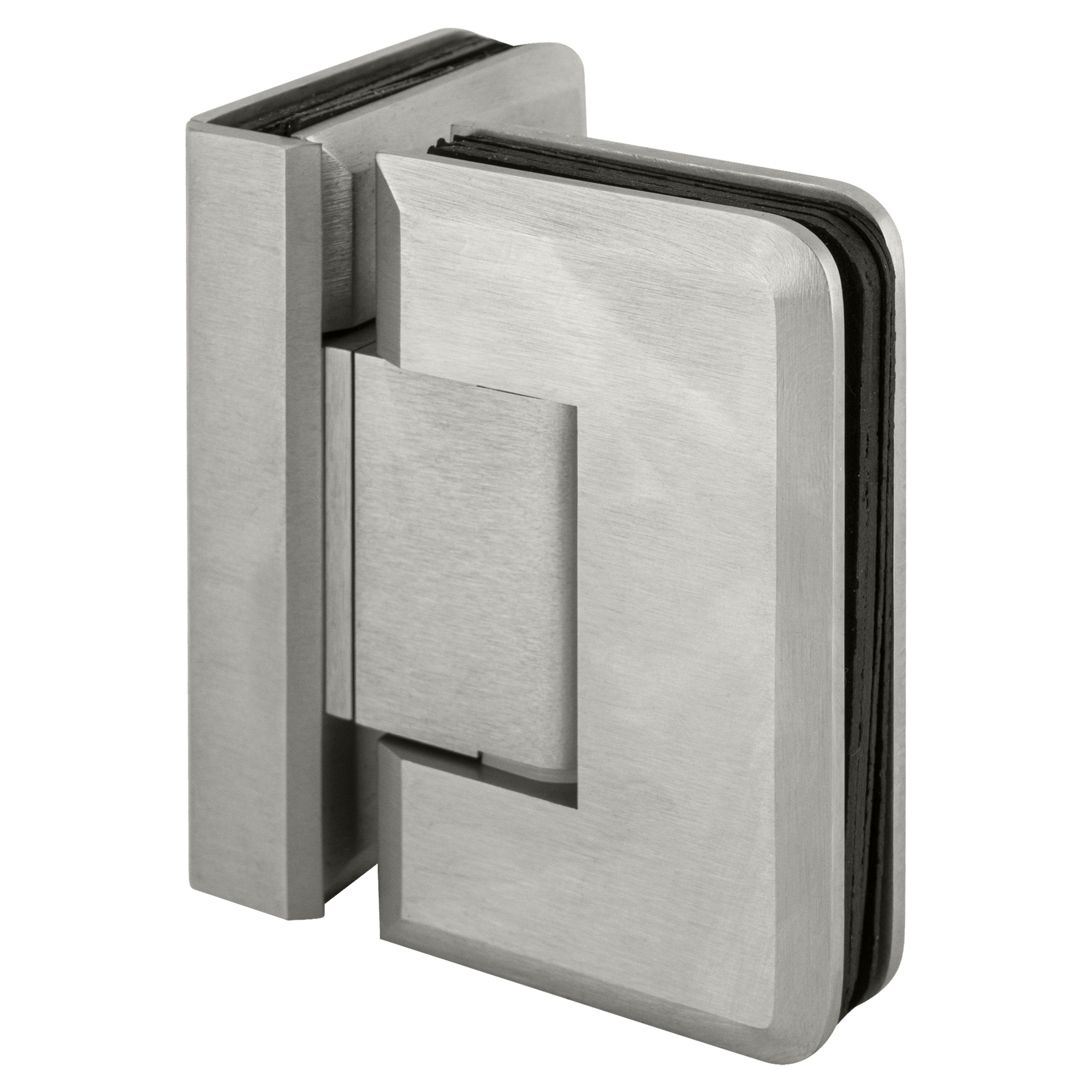 Brixwell H-P90GTG-SC Premier Series Glass To Glass Mount Shower Door Hinge 90 Degree Satin-Chrome