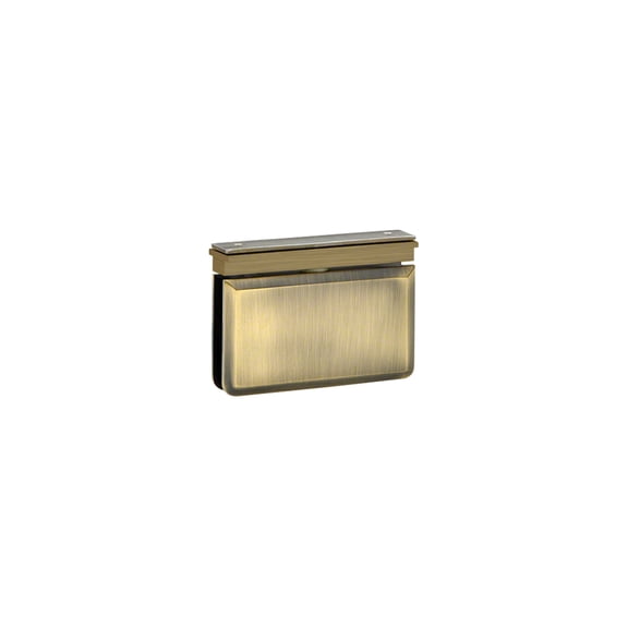 Brixwell H-PIVBGTE-AB Montreal Glass To Header Mount Shower Door Pivot Hinge Elite Header Antique Brass