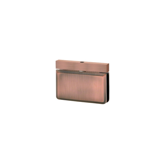 Brixwell H-PIVBGTH-ACP Montreal Glass To Header Mount Shower Door Pivot Hinge Euro Header Antique Copper