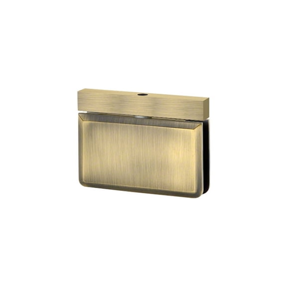 Brixwell H-PIVBGTH5-AB Montreal Glass To Header Mount Shower Door Pivot Hinge Euro Header & W/5 degree Pin Antique Brass
