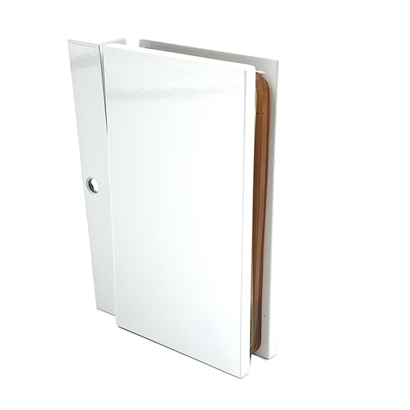 Brixwell H-PIVGTH5-W Prestige Series Glass To Header Mount Shower Door Hinge Euro Header & W/5 degree Pin Gloss White