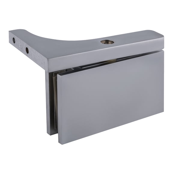 Brixwell H-PIVGTW5-SA Prestige Series Glass To Wall Mount Shower Door Hinge With Reversible "L" Bracket & 5 degree Pin Satine