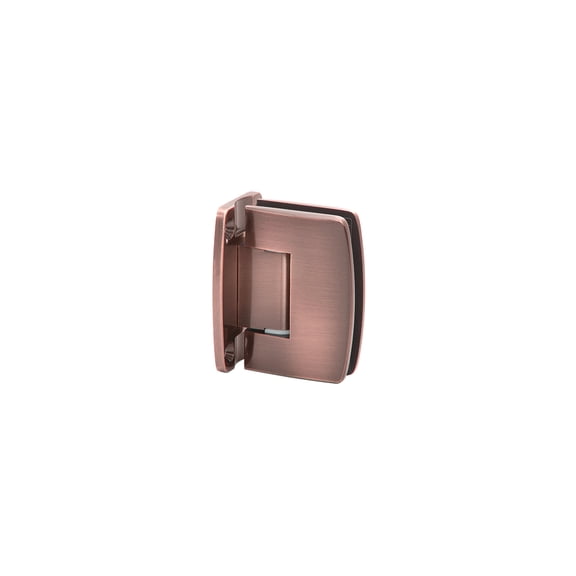 Brixwell H-R14GTW-FP-ACP Radial Series Glass To Wall Mount Shower Door Hinge With Full Back Plate Antique Copper