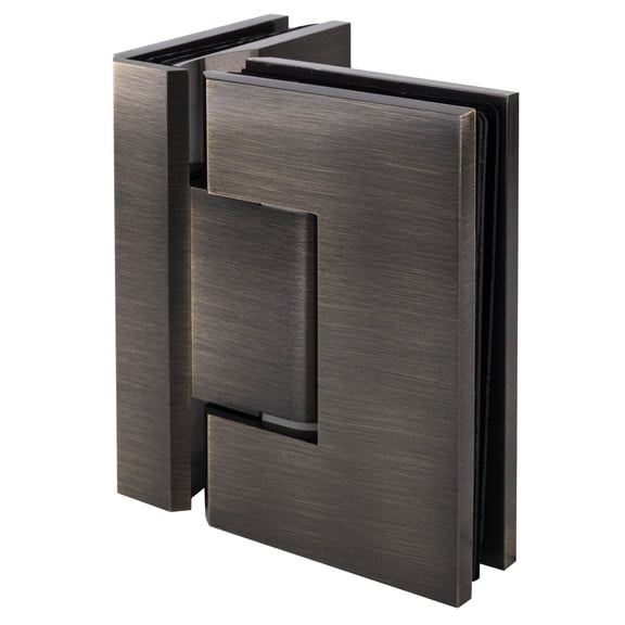 Brixwell H90GTGAB Designer Series Glass To Glass Door Hinge 90 Degree Antique Brass