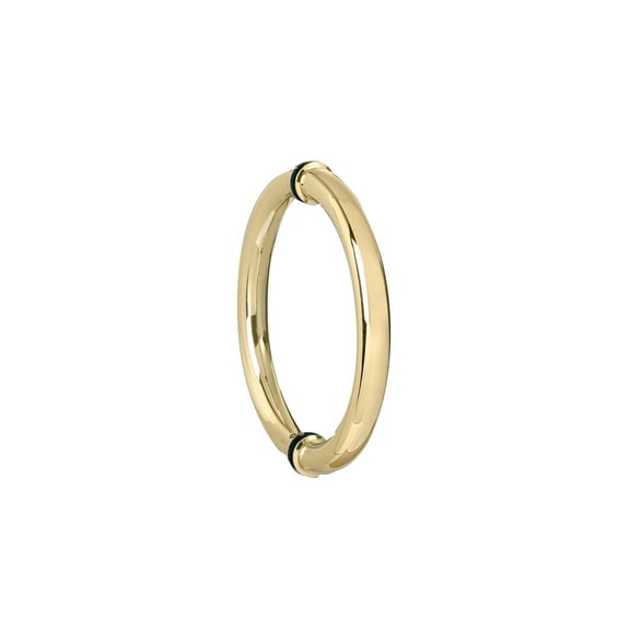 Brixwell HC-8X1BTB-PB 8 Inches Center To Center Glass Mount Commercial Door Pull Back To Back Mount Polished Brass