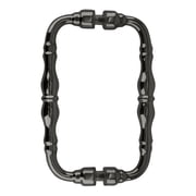 Brixwell HT-6BTB-GM 6 Inches Center To Center Traditional Series Shower Door Handle Back to Back Mount Black Nickel