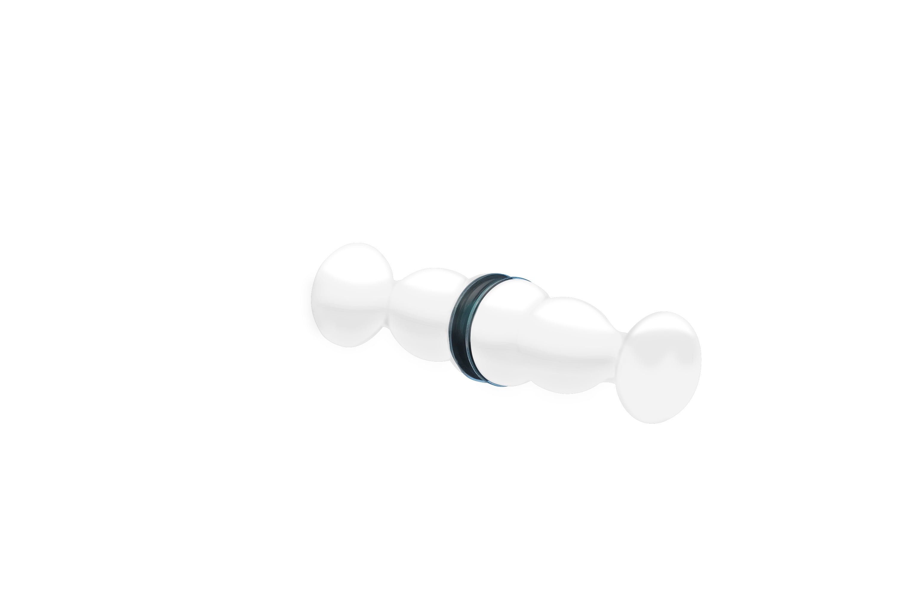 Brixwell K-COLBTB-W Colonial Glass Door Knob Back To Back Mount Gloss White