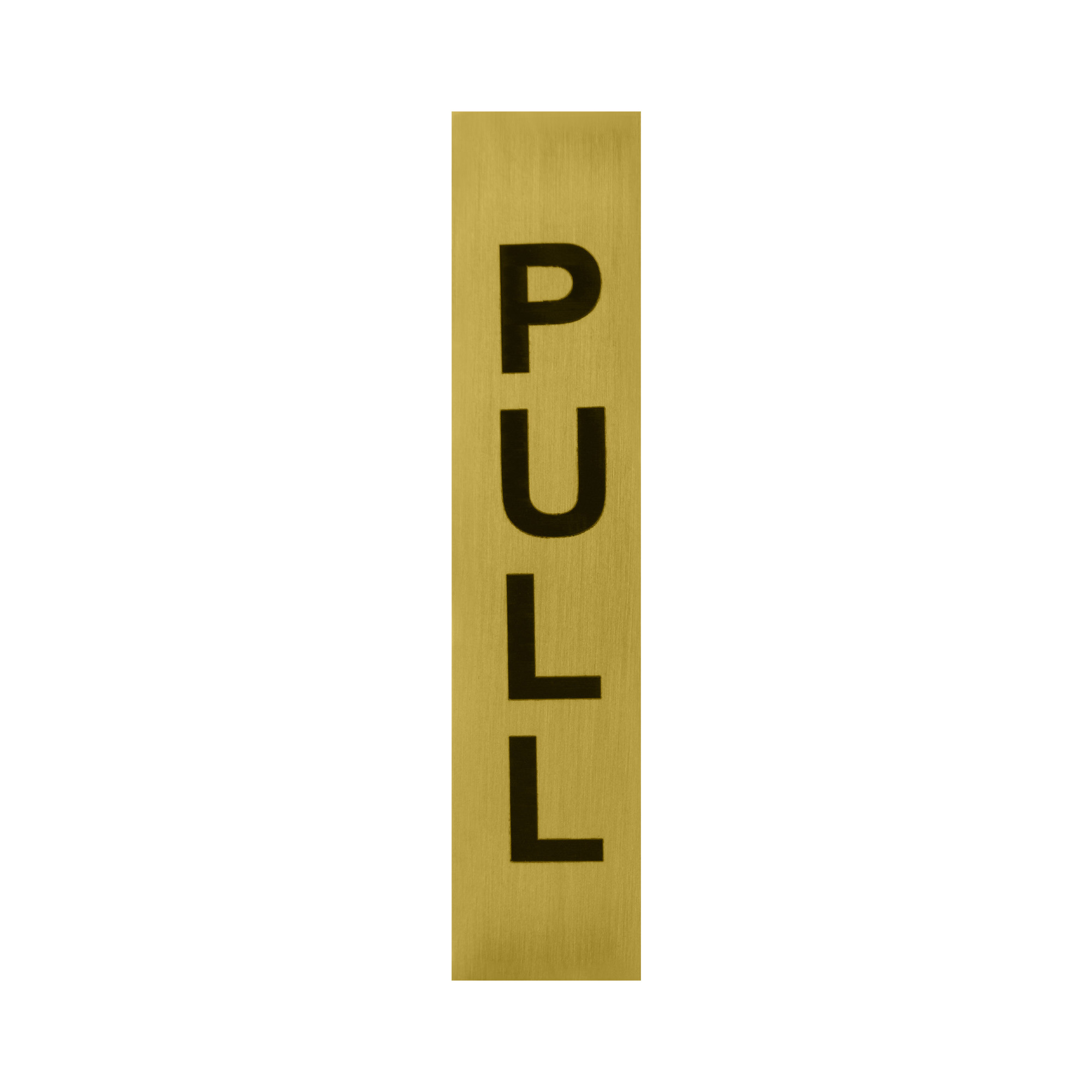 Pull Sign Store Brixwell Rectangular Pull Door Sign, Satin Brass Finish, Commercial ...