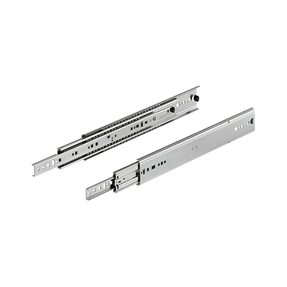 Brixwell QHBD-001 Heavy Duty Side Bottom Mounted Slide, Full Extension Zinc Plated
