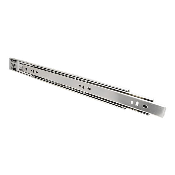 Brixwell QHHT-005 Econo Telescoping Side Mounted Slide Full Extension, Soft Close 11 4/5" Extension Length Electro Zinc Plated