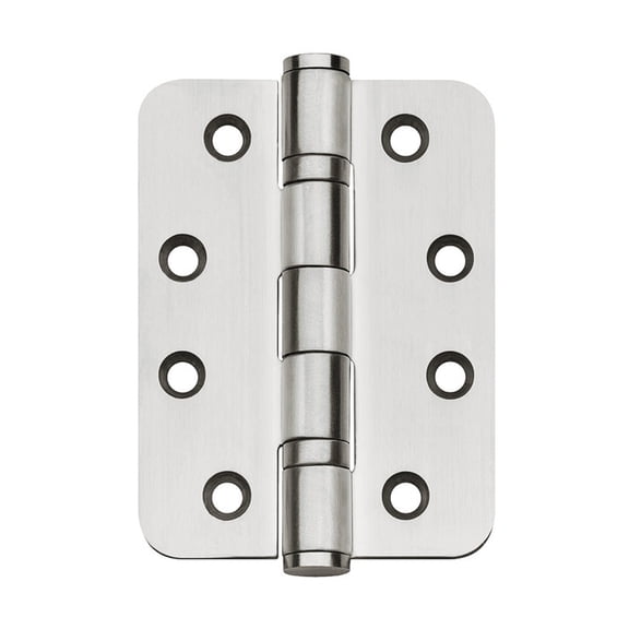 Brixwell QHYM-001 Butt Hinge, Startec, Stainless Steel Matt Finish Rounded Flange Shape