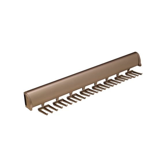 Brixwell QIL9-002 Tie Rack, 24 Hook with Full Extension Slide Matt Nickel Finish