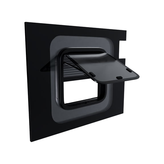 Brixwell RNAWS002R 826mm x 665mm Ram ProMaster Van Glass Window,Passenger Side BarnDoor Sliding with Single Awning with Fly Screen Window Position Privacy Tinted