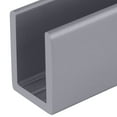 thumbnail image 1 of Brixwell SDCD38A-CCP24-XCP50 Satin Anodized 3/8" Fixed Panel Shower Door Deep U-Channel - 24" Stock Length - pack of 50, 1 of 3