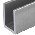 thumbnail image 1 of Brixwell SDCD38AB-CCP23-XCP50 Brushed Anodized 3/8" Fixed Panel Shower Door Deep U-Channel -  23" Stock Length - pack of 50, 1 of 3