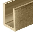 thumbnail image 1 of Brixwell SDCD38ABRS-CCP23-XCP5 Antique Brass 3/8" Fixed Panel Shower Door Deep U-Channel -  23" Stock Length - pack of 5, 1 of 3