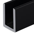thumbnail image 1 of Brixwell SDCD38BL-CCP36-XCP5 Black 3/8" Fixed Panel Shower Door Deep U-Channel - 36" Length - pack of 5, 1 of 3