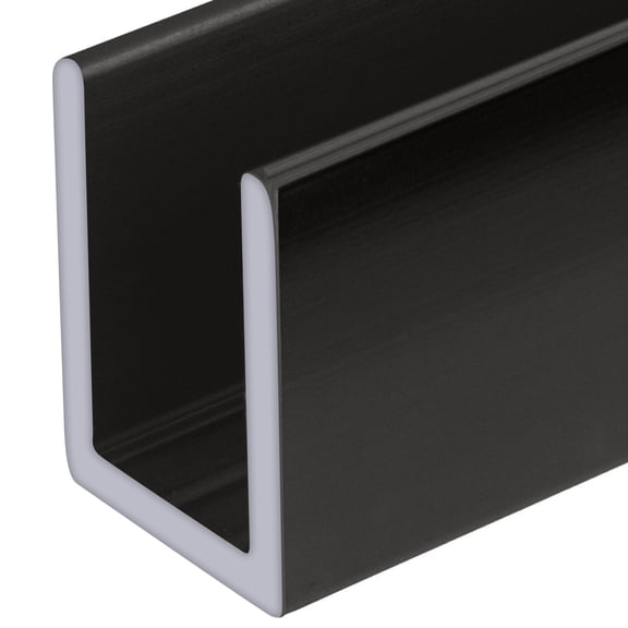 Brixwell SDCD38GM-CCP23-XCP25 Gun Metal 3/8" Fixed Panel Shower Door Deep U-Channel -  23" Stock Length - pack of 25