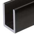 thumbnail image 1 of Brixwell SDCD38GM-CCP72-XCP5 Gun Metal 3/8" Fixed Panel Shower Door Deep U-Channel -  72" Stock Length - pack of 5, 1 of 3