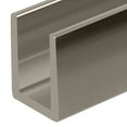 thumbnail image 1 of Brixwell SDCD38PN-CCP72-XCP10 Polished Nickel 3/8" Fixed Panel Shower Door Deep U-Channel -  72" Stock Length - pack of 10, 1 of 6