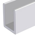 thumbnail image 1 of Brixwell SDCD38W-CCP24-XCP5 White 3/8" Fixed Panel Shower Door Deep U-Channel -  24" Stock Length - pack of 5, 1 of 4