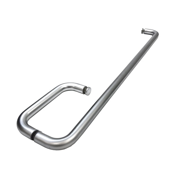 Brixwell TB-624C-SA 24 Inches Center To Center Towel Bar, 6 Inches Center To Center Handle Shower Door Towel Bar And Handle Combo No Washers Satine