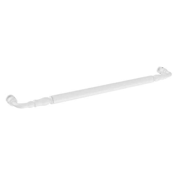 Brixwell TBT-27SM-W 27 Inches Center To Center Traditional Series Victorian Style Towel Bar Single Mount Gloss White