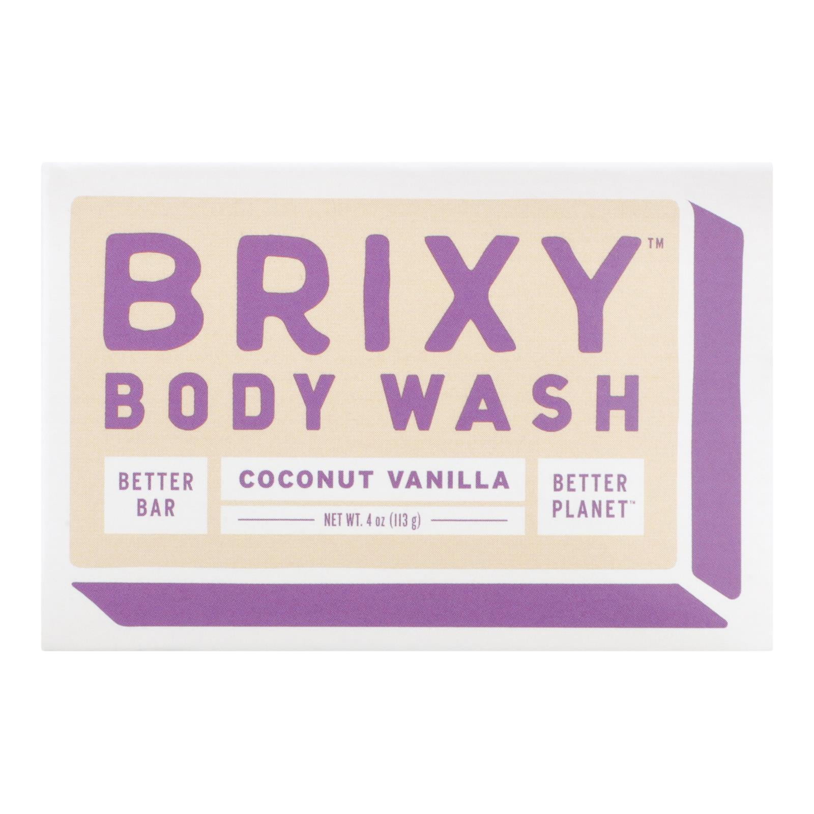 BRIXY Moisturizing Body Wash Bar - Coconut Vanilla 4oz - Walmart.com