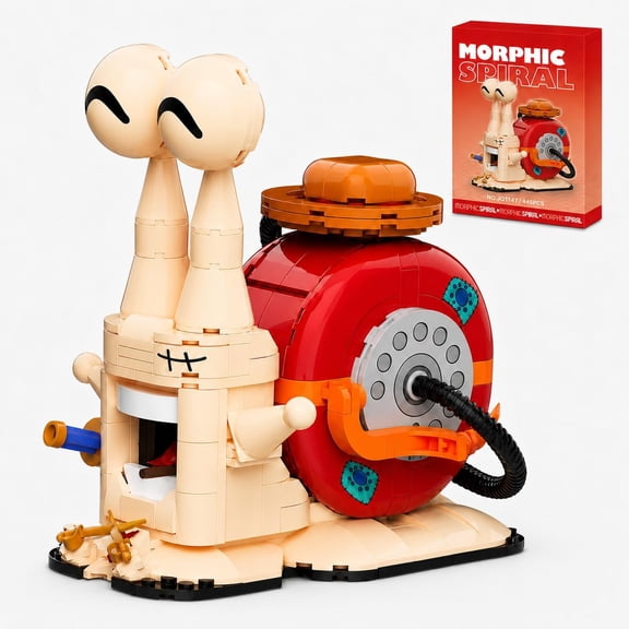 Brixzonecho Luffy Den Den Mushi Building Set Compatible with Lego Anime Snail Model Creative Collectible for Adults 445pcs