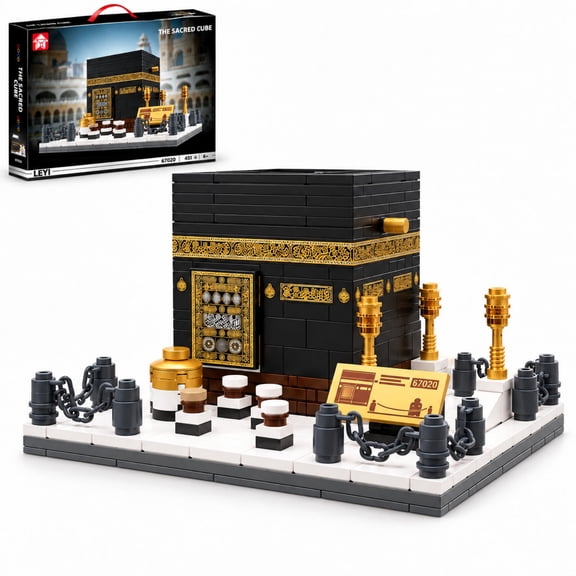 Brixzonecho Mini Particle Building Set Kaaba Landmark, Famous Architecture Home Decor Model for Adults 451PCS Compatible with Lego