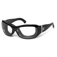 thumbnail image 1 of Briza Blue Light Blocking Computer Glasses, 100% UVA + UVB Protection, Glossy Black Frame/BlueByrd Yellow Computer Lenses, 1 of 4