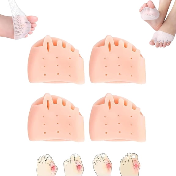 Briza Toe Sleeves - Designed for All-Day Comfort Mobility, 2/4/8pairs Briza Cove Silicone Toe Separators for Women Men, Breathable Soft and Comfortable Gel Foot Cushion, Relieve Pressure (#03-2pairs)