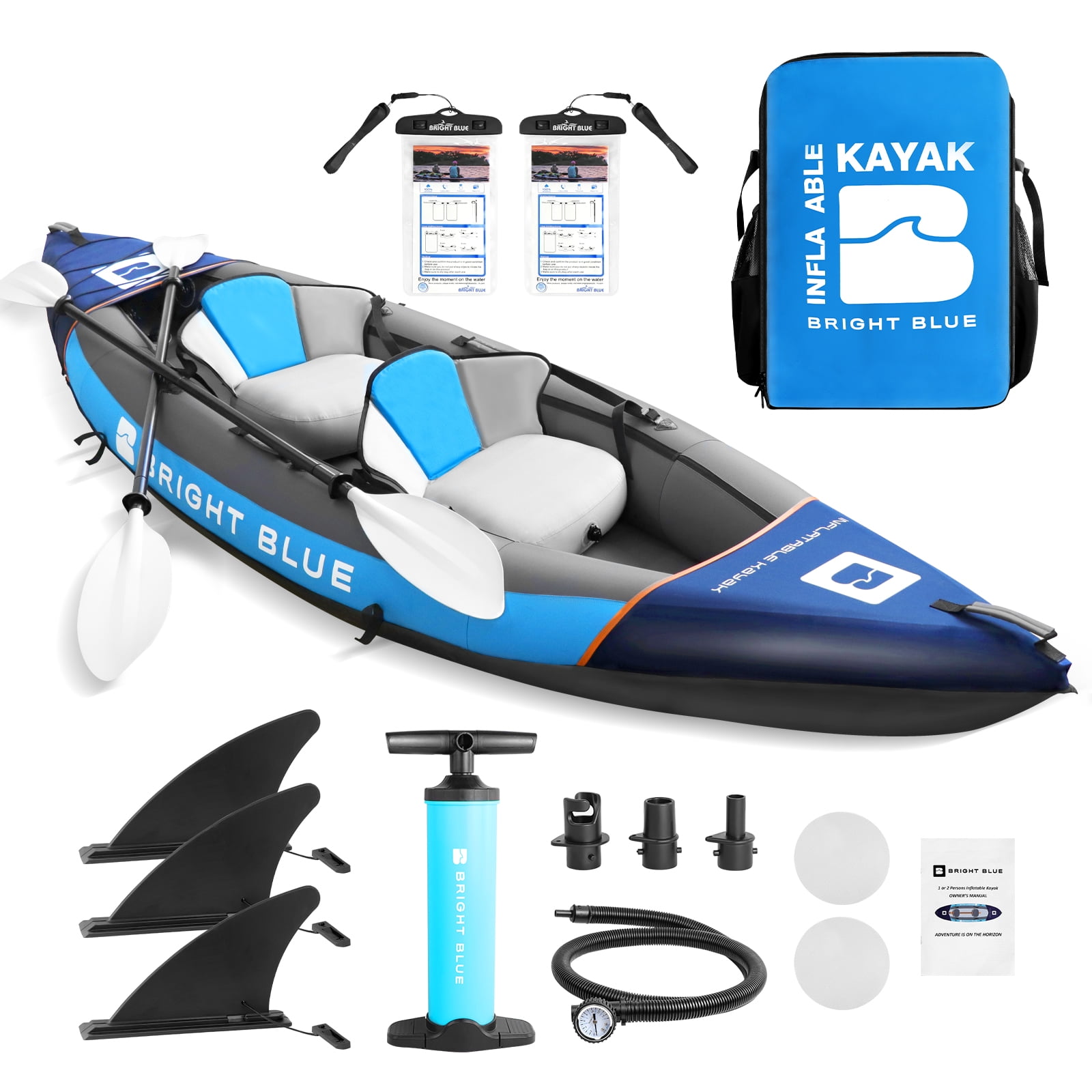 JayCreer 1-Person Inflatable Fishing Kayak Boat