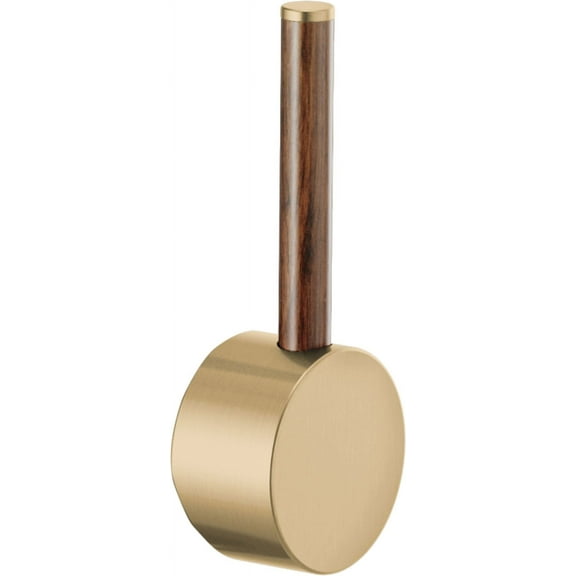 Open Box Brizo Hlk177 Odin Collection Pull-Down Kitchen Faucet Lever Handle - Luxe Gold / Wood