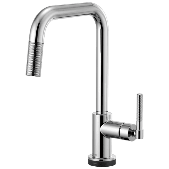 Open Box Brizo Litze: SmartTouch Pull-Down Faucet with Square Spout and Knurled Handle