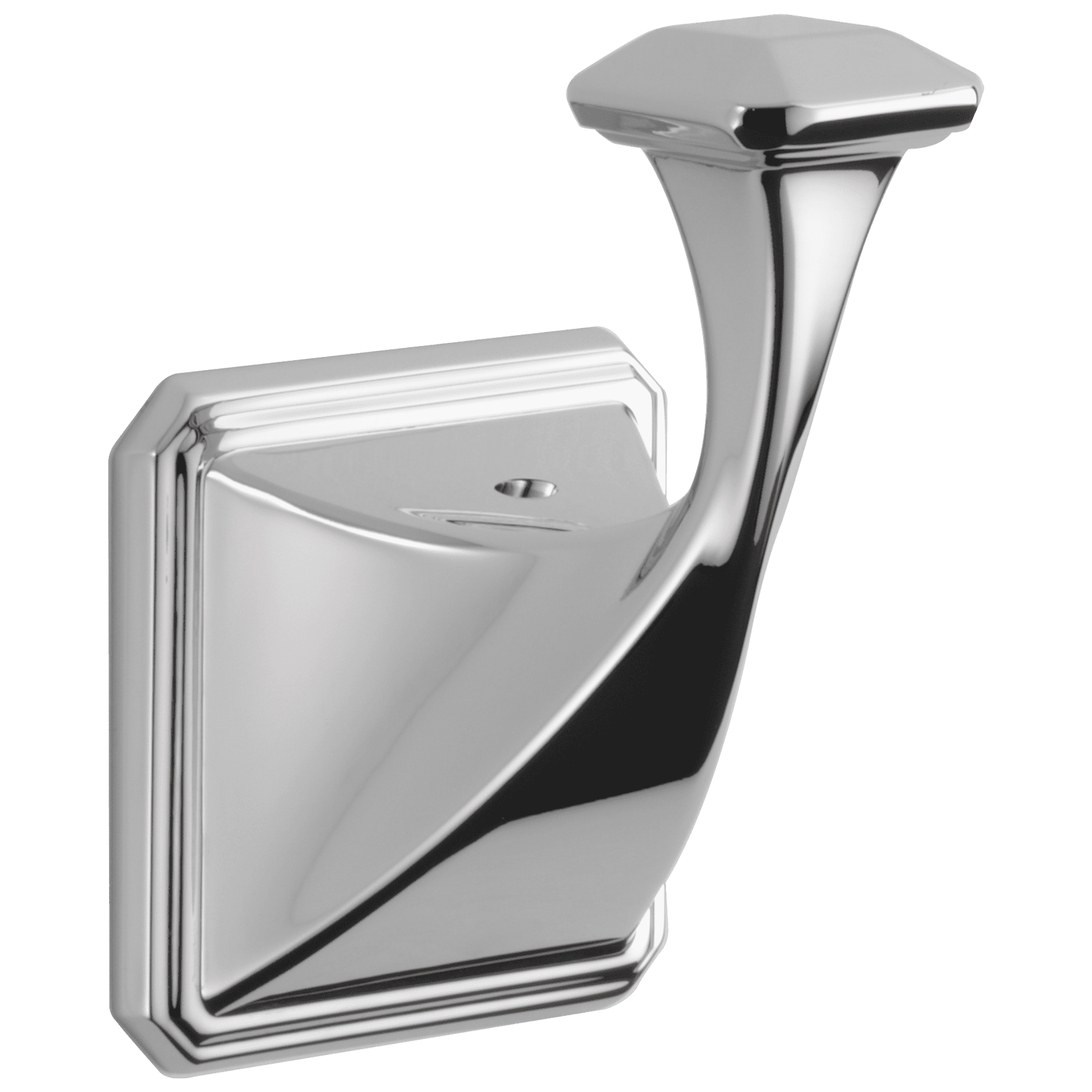 Modern Polished Nickel Wall-Mounted Single Robe Hook