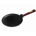 thumbnail image 1 of Brizoll Cast Iron Crepe Pan with Removable Wooden Handle 8.7" (22 cm) Cast Iron Pancake Pan Pre-Seasoned Frying Pan For Pancakes Kitchen Pan Cookware, Black, 1 of 7