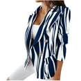 thumbnail image 1 of Brnmxoke 2024 Fall Winter Plaid Tweed Blazer Jacket Women Double Breasted Slim Fashion Casual Long Sleeve Fashion Work Office Suit Coat Blue,S, 1 of 6