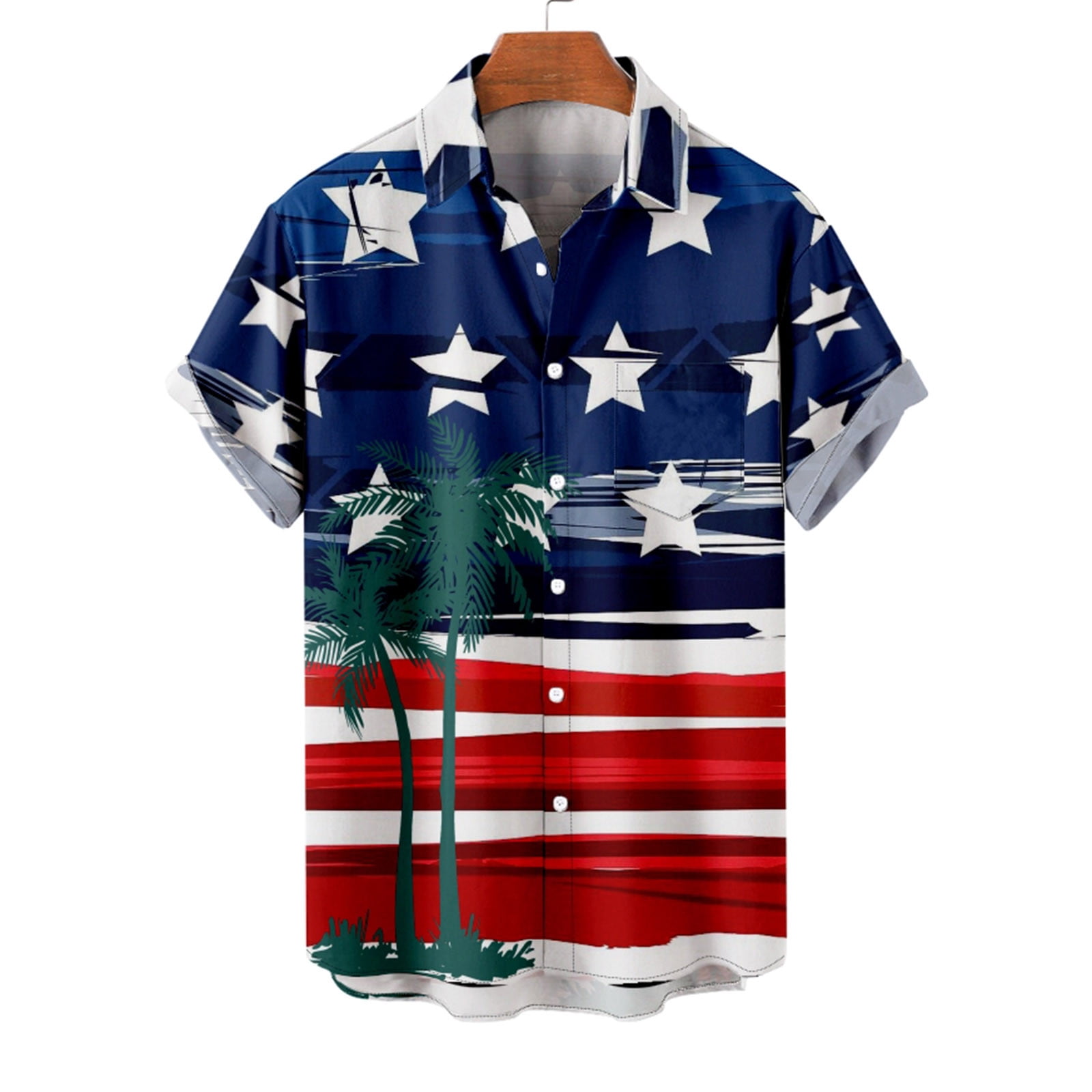 Substantial Clothing Mens 4th Of July Patriotic American Flag T
