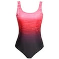 thumbnail image 1 of Brnmxoke Adjustable One Piece Swimsuit Women Slimming Modest Criss Cross Back Bathing Suit Quick Dry Full Coverage Swimwear Beach Pool Party Sets Pink,XL, 1 of 9