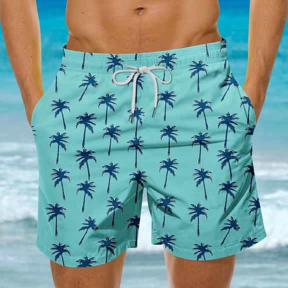 Brnmxoke Bathing Trunks for Man Casual Print Quick Dry Breathable Fit Hawaii Beach Swimwear Board Shorts Pants Multicolor,XXL