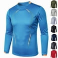 thumbnail image 1 of Brnmxoke Big and Tall Men's Quick Dry Long Sleeve Shirts Moisture Wicking Sun Protection Performance T-Shirt Long Sleeve Workout Tshirts Crewneck Athletic T Shirt Red,XL, 1 of 5