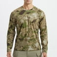 thumbnail image 1 of Brnmxoke Camo Tshirts for Men Quick Dry Moisture Wicking Shirts Sun UV Protection Hiking Hunting T Shirt Camo Crew Neck Tees Lightweight Breathable Long Sleeve Tshirts Camouflage,XXL, 1 of 1