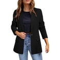 thumbnail image 1 of Brnmxoke Casual Blazer Jackets for Women 2023 Fall Fashion Blazers Long Sleeve Open Front Button Work Office Suit Jacket with Pockets, 1 of 5