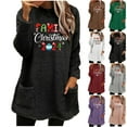 Brnmxoke Christmas 2024 Sherpa Fuzzy Fleece Sweatshirt Women Warm