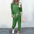 thumbnail image 1 of Moxiu Clearance Sales,Women's Two Piece Tracksuit Long Sleeve 2 Pieces Jogger Sets with Pockets Solid Color Plus Size Two Piece Outfits with Drawstring, 1 of 5