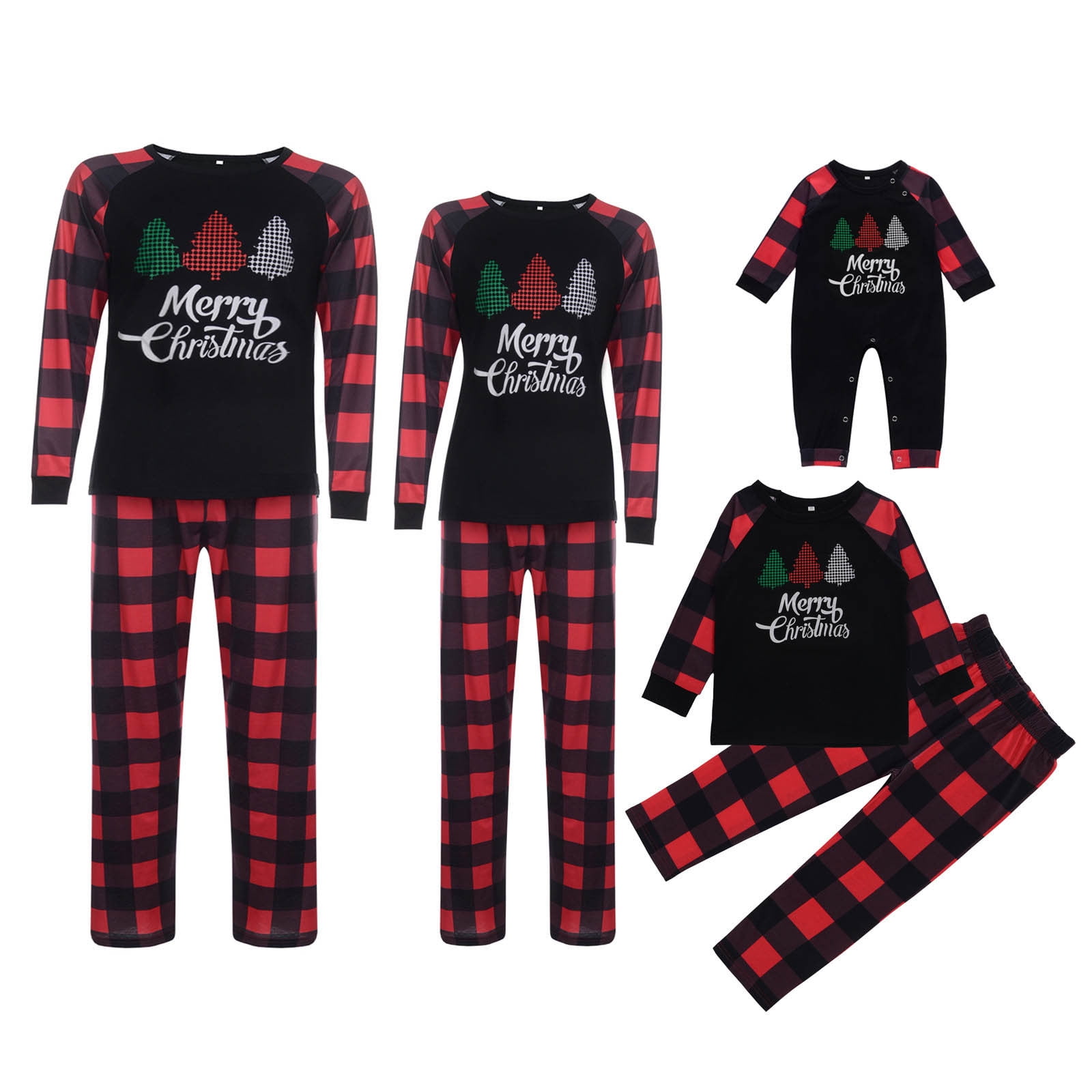Same Day Delivery Items Prime Christmas Pajamas For Family Reindeer Gnomes  Printed Pjs Sets Comfy Two Piece Nightgowns Long Sleeve Shirts Buffalo