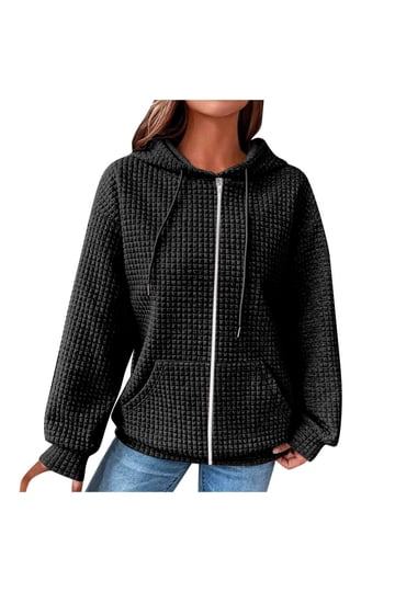 Waffle Zip Up Hoodie
