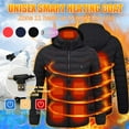 thumbnail image 1 of Brnmxoke Heated Jacket for Men and Women Winter Warm Coat with 11 Heating Zones Hooded Jacket 2024 Plus Size Zipper Jacket Red,XXL, 1 of 7